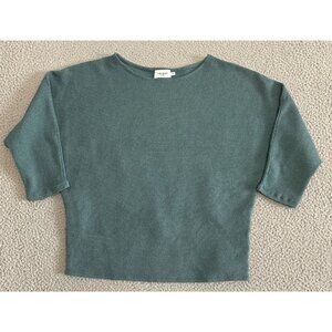 The Reset R Label Essential Pullover Linen Top Cotton Dolman Ribbed
